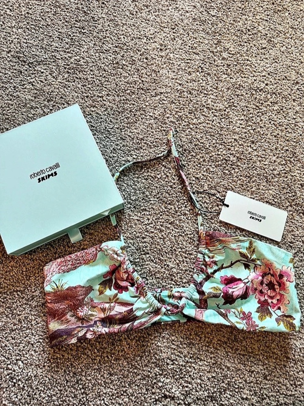 NWT Roberto Cavalli x skims bikini top